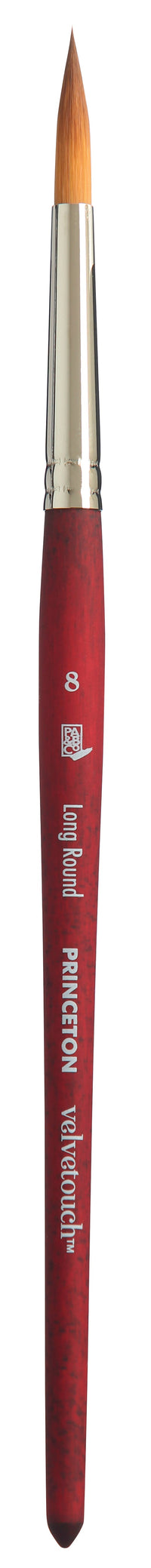Pennello sintetico a punta tonda allungata PRINCETON Velvetouch Long Round a manico corto – 8