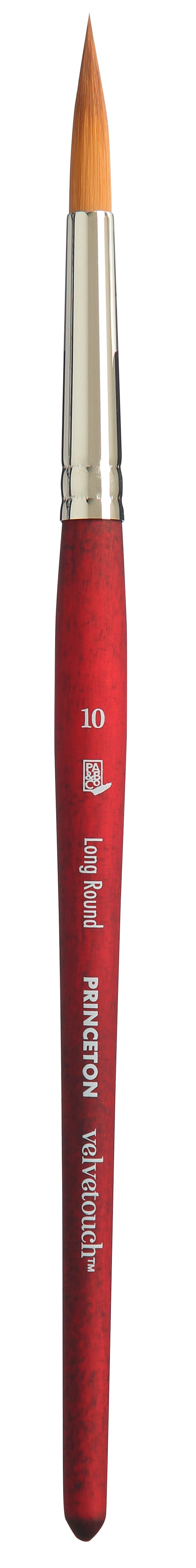 Pennello sintetico a punta tonda allungata PRINCETON Velvetouch Long Round a manico corto – 10