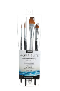 PRINCETON Aqua Elite set di pennelli per acquerello sintetico Kolinsky 4 pz