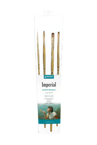 PRINCETON Imperial set di pennelli per pittura a olio e acrilico sintetico Mongoose 4 pz