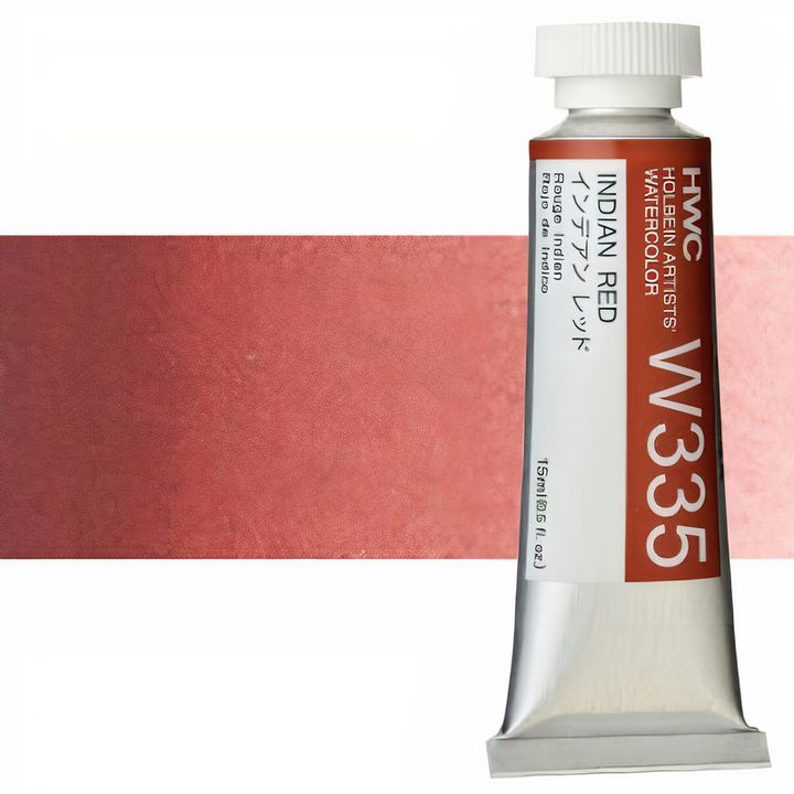 Colori ad acquarello professionali Holbein Artists 15 ml – rosso indiano