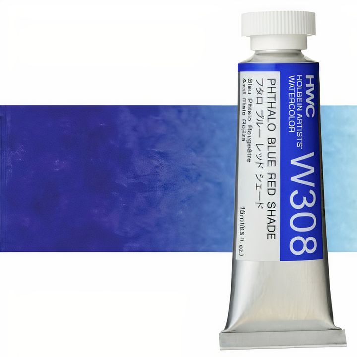 Colori ad acquarello professionali Holbein Artists 15 ml – blu ftalo rossastro
