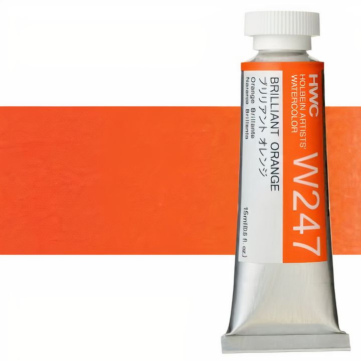 Colori ad acquarello professionali Holbein Artists 15 ml – arancione brillante