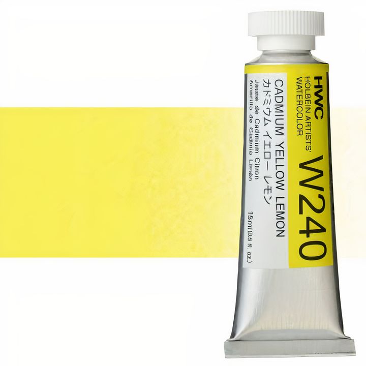 Colori ad acquarello professionali Holbein Artists 15 ml – giallo limone di cadmio