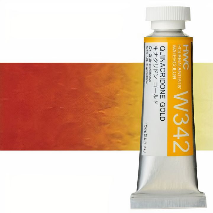 Colori ad acquarello professionali Holbein Artists 15 ml – oro di chinacridone