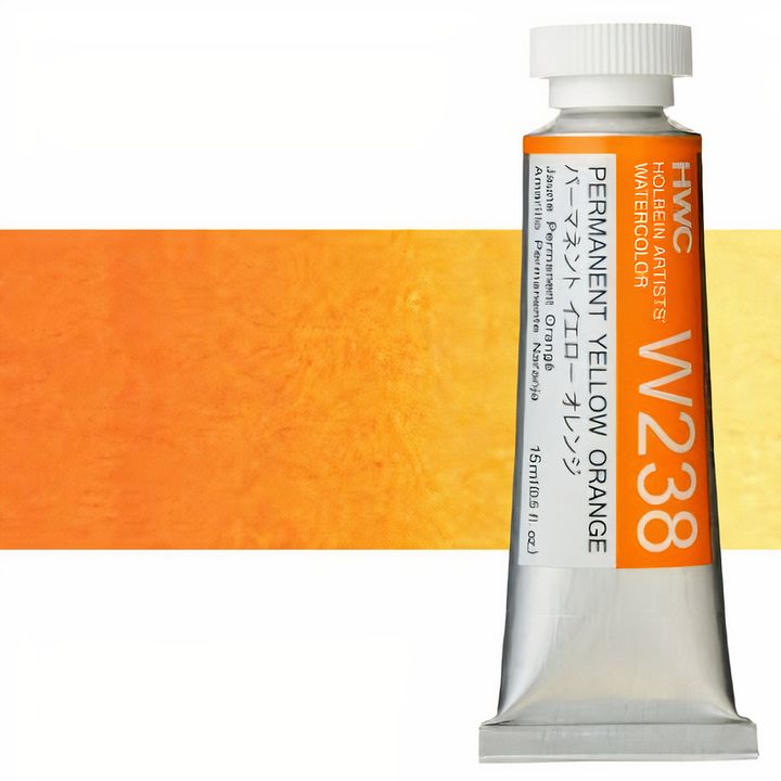 Colori ad acquarello professionali Holbein Artists 15 ml – giallo-arancio permanente