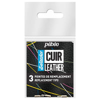 Punte metalliche di ricambio per pennarelli per pelle Pebeo Setacolor 3 pz.