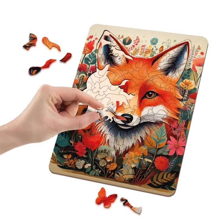 Puzzle in legno Fox - 130 pezzi Forme uniche di MOXY