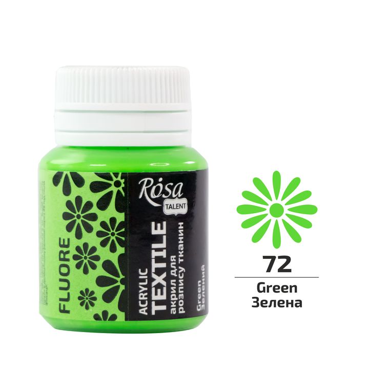 ROSA TALENT Vernice acrilica fluorescente per tessuti 20 ml | Varie tonalità