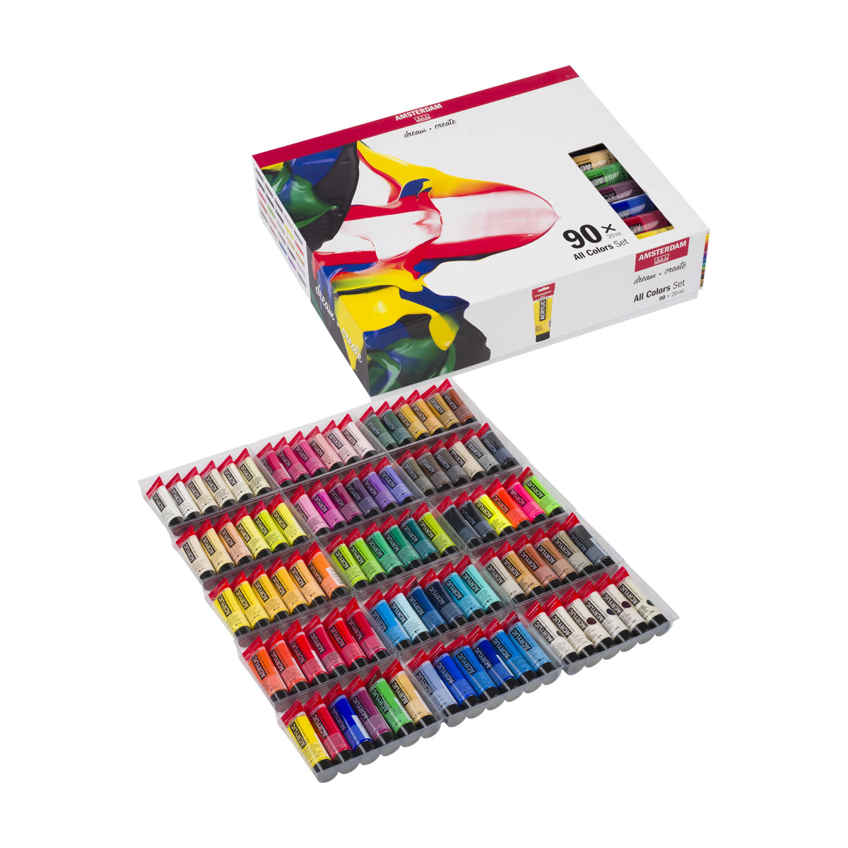ROYAL TALENS Amsterdam set colori acrilici All Colors 90 x 20 ml