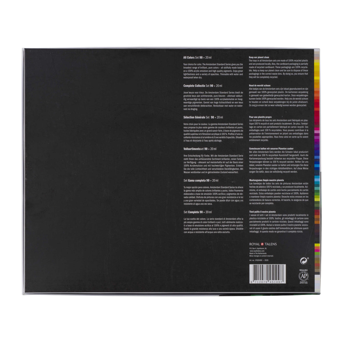 ROYAL TALENS Amsterdam set colori acrilici All Colors 90 x 20 ml