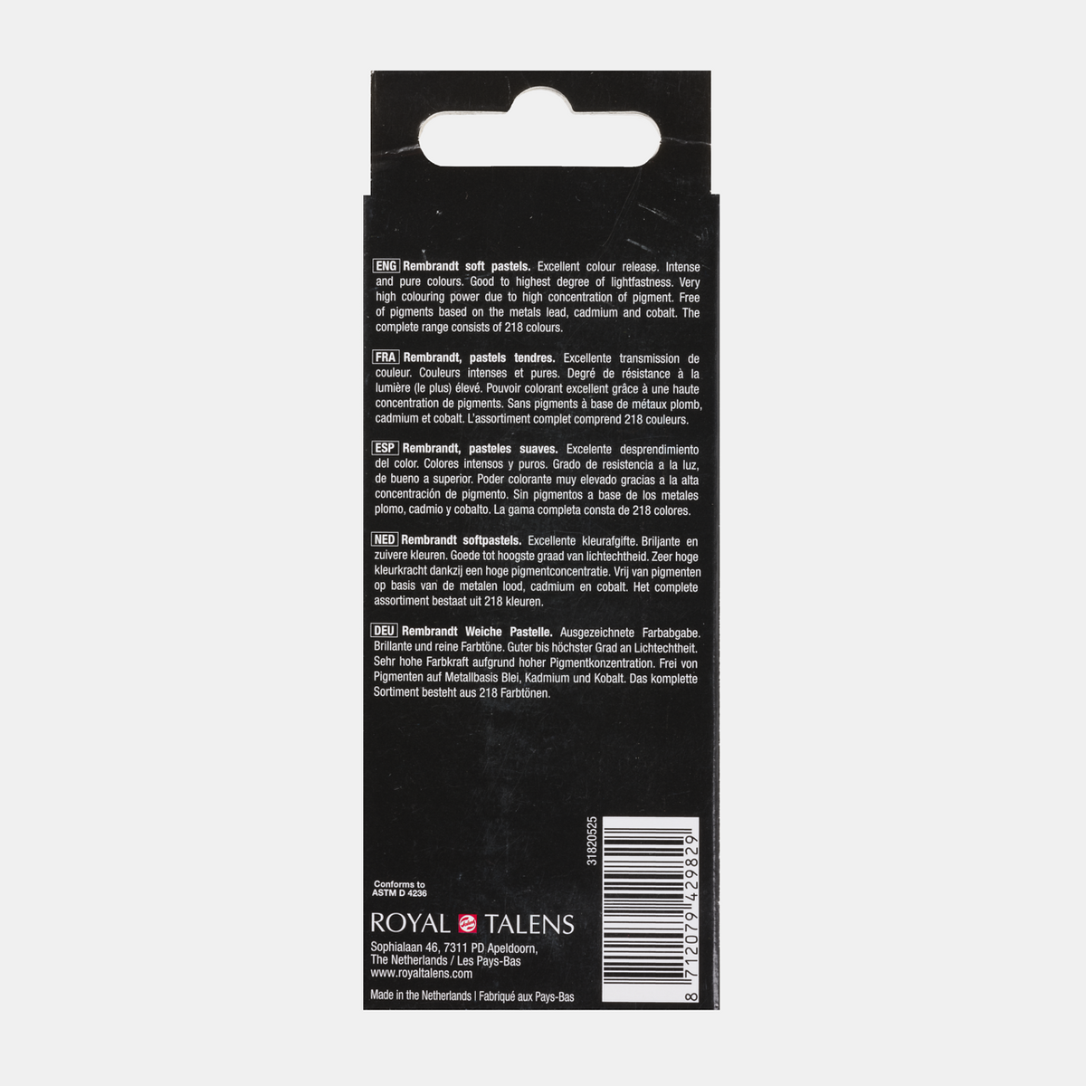 ROYAL TALENS Rembrandt set di pastelli morbidi a secco Cool Greens 5 pz