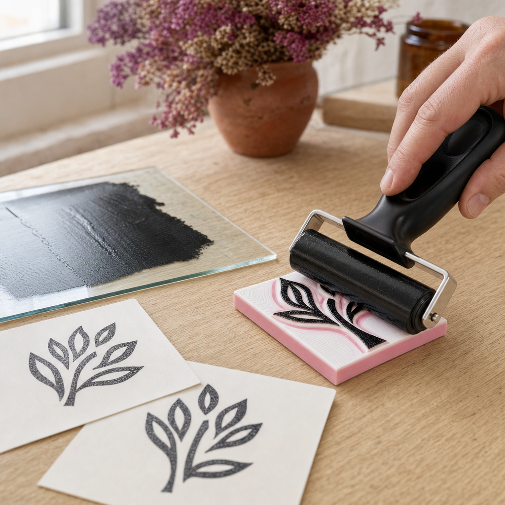 Rullo per linoleografia e stampa d'arte, larghezza 6 – 15 cm