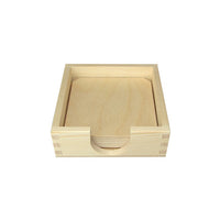 Sactola in legno con 6 sottobicchieri