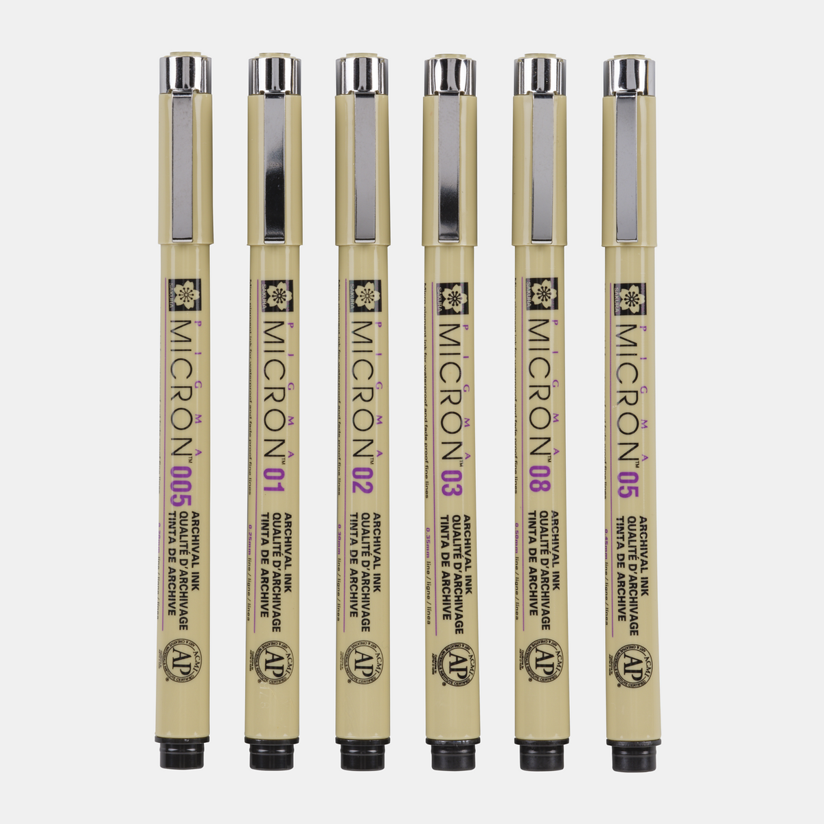 Sakura Pigma Micron 01 penne tecniche 0,25 mm set da 6 colori