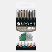 Sakura Pigma Micron 01 penne tecniche 0,25 mm set da 6 colori