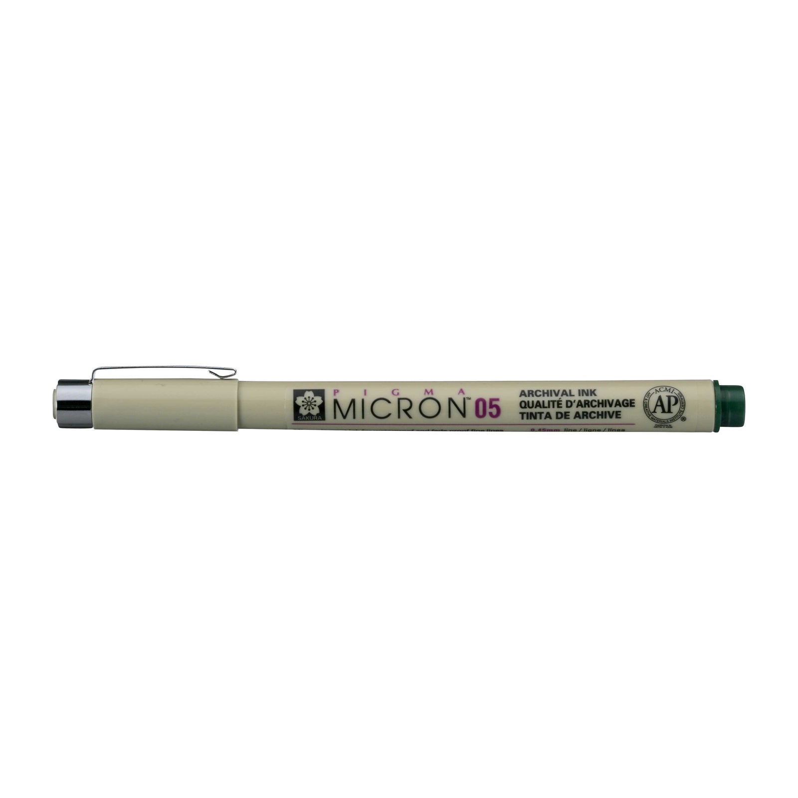 Sakura Pigma Micron 05 fineliner 0,45 mm – set da 6 colori – Verde Cacciatore