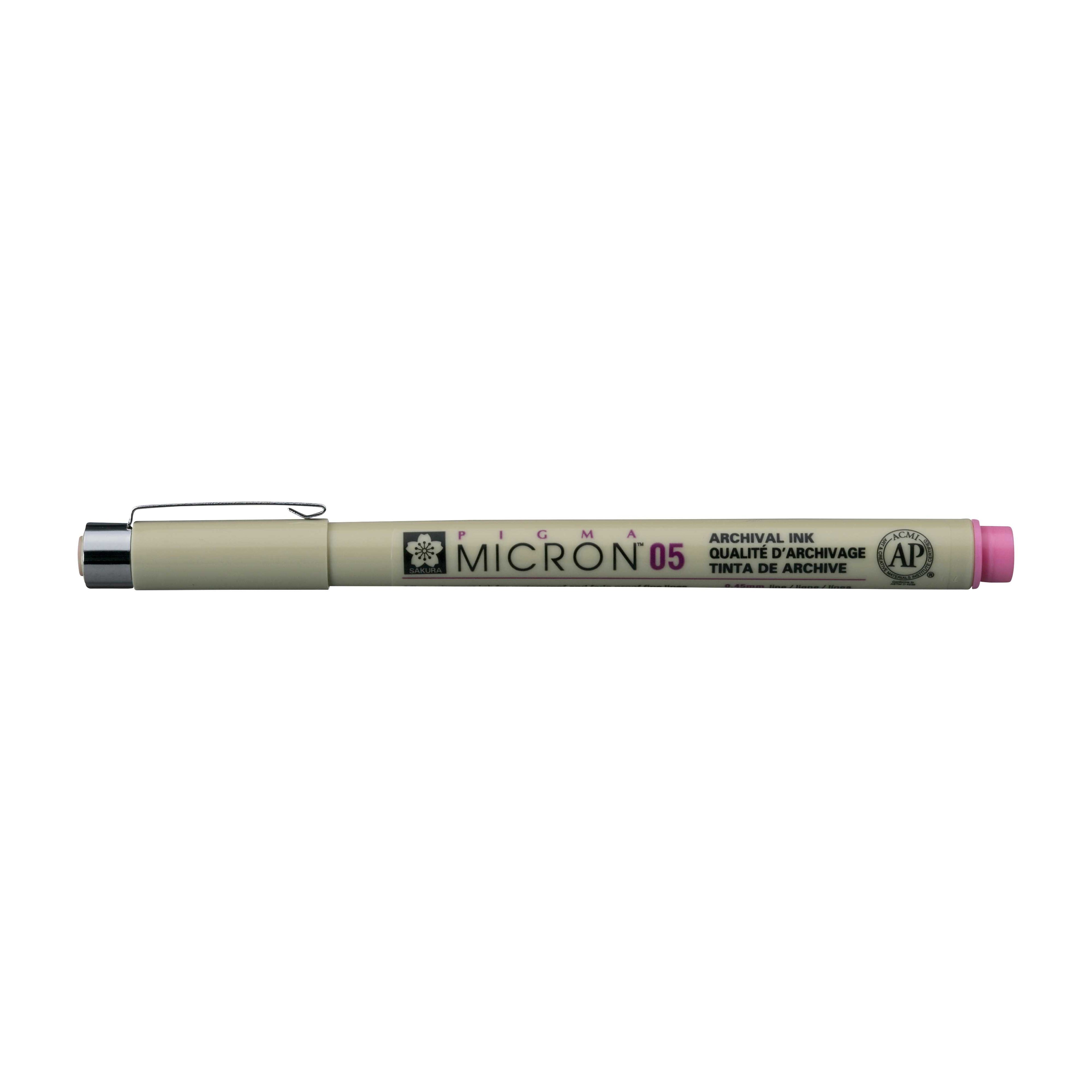 Sakura Pigma Micron 05 fineliner 0,45 mm – set da 6 colori – Rosa