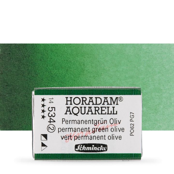 HORADAM® AQUARELL Vernici per acquerello – 534 Permanent Green Olive