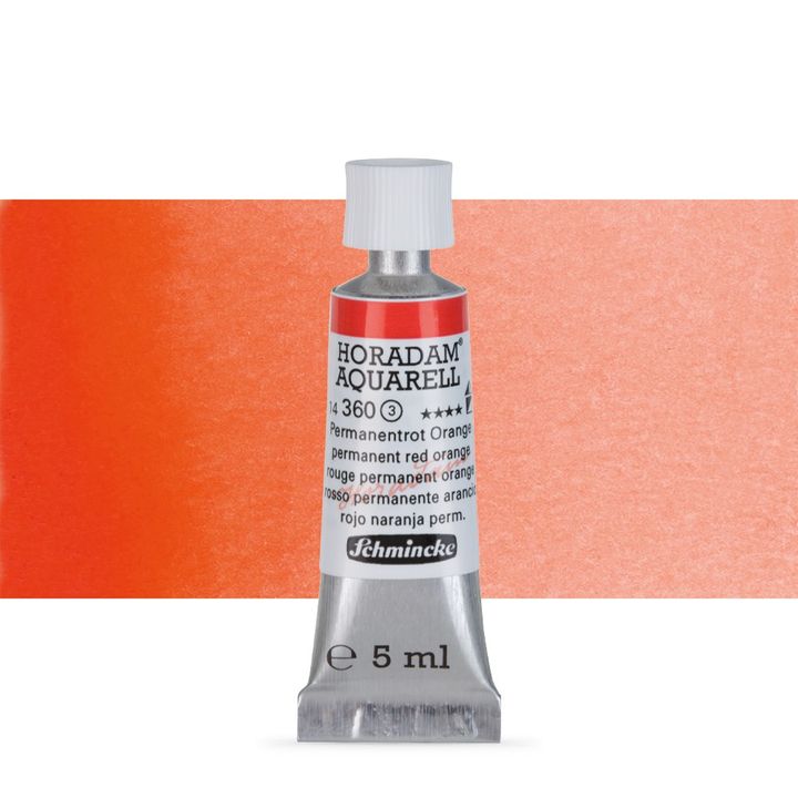 Set di acquerelli HORADAM® AQUARELL – 360 Permanent Red Orange