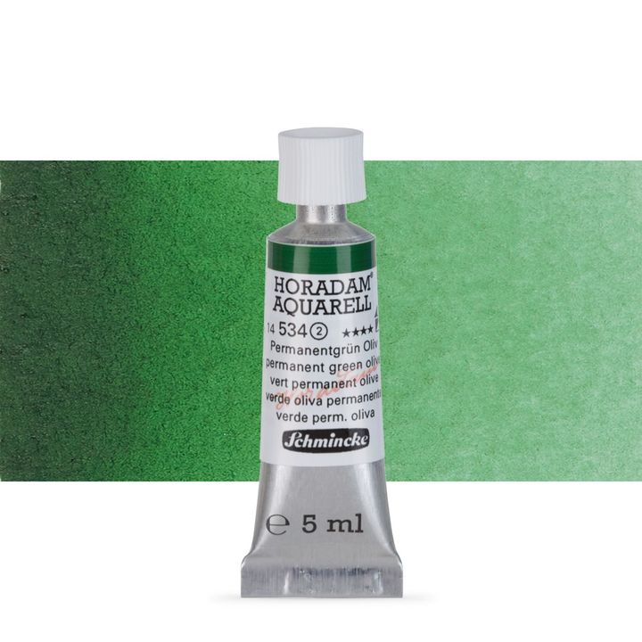 Set di acquerelli HORADAM® AQUARELL – 534 Permanent Green Olive