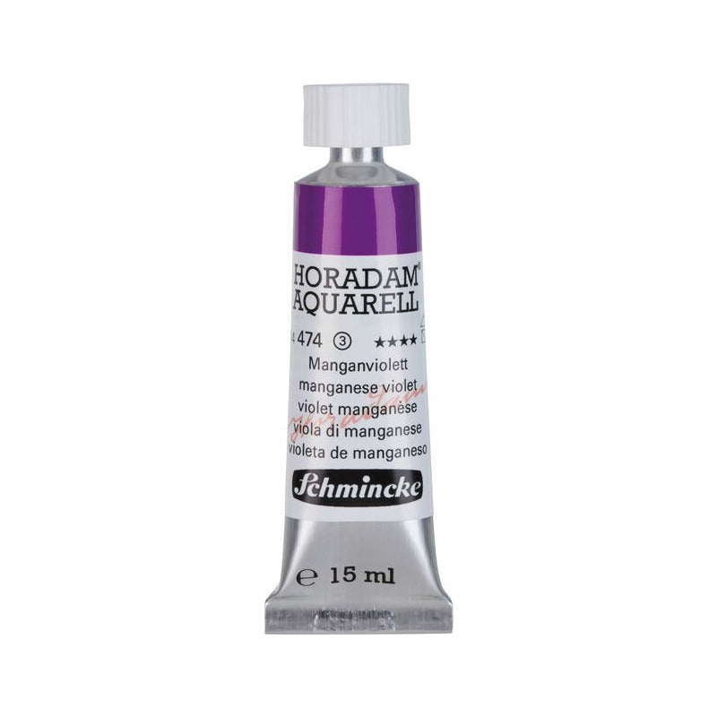 Schmincke Horadam colore ad acquerello in tubetto da 15 ml - Onetz – 474 Violetto di manganese