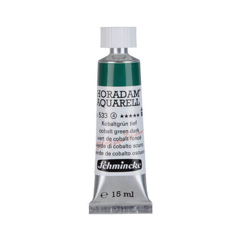 Schmincke Horadam colore ad acquerello in tubetto da 15 ml - Onetz – 533 Verde cobalto scuro