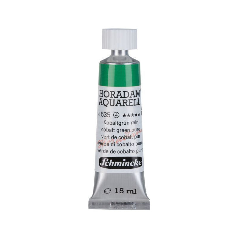 Schmincke Horadam colore ad acquerello in tubetto da 15 ml - Onetz – 535 Verde cobalto puro