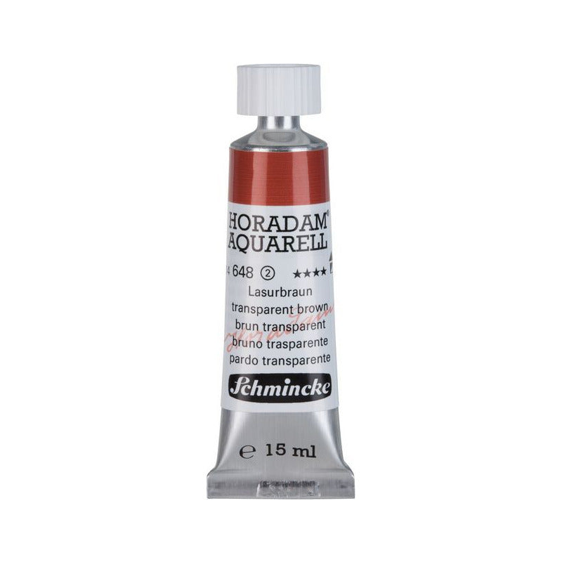Schmincke Horadam colore ad acquerello in tubetto da 15 ml - Onetz – 648 Bruno trasparente