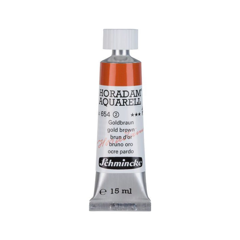 Schmincke Horadam colore ad acquerello in tubetto da 15 ml - Onetz – 654 Bruno dorato