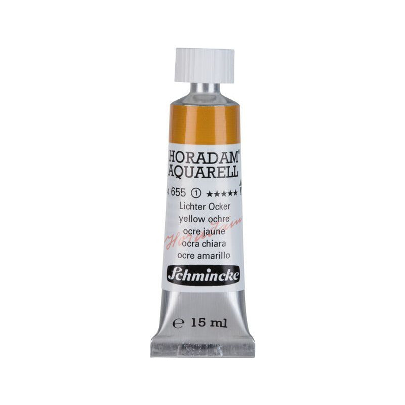 Schmincke Horadam colore ad acquerello in tubetto da 15 ml - Onetz – 655 Ocra gialla
