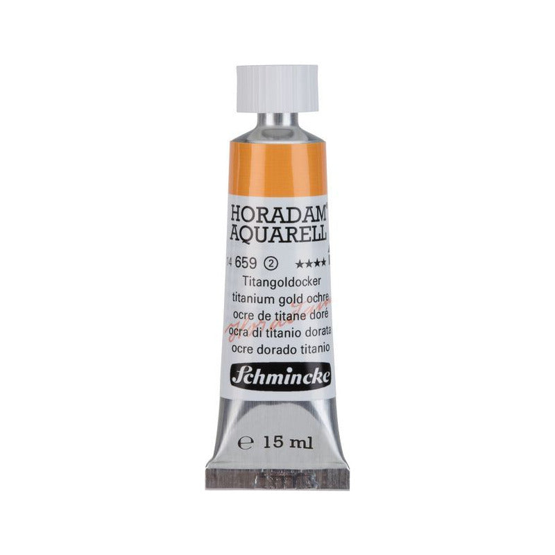 Schmincke Horadam colore ad acquerello in tubetto da 15 ml - Onetz – 659 Ocra oro titanio