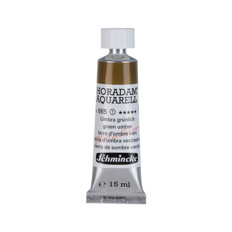 Schmincke Horadam colore ad acquerello in tubetto da 15 ml - Onetz – 665 Terra d'ombra verde