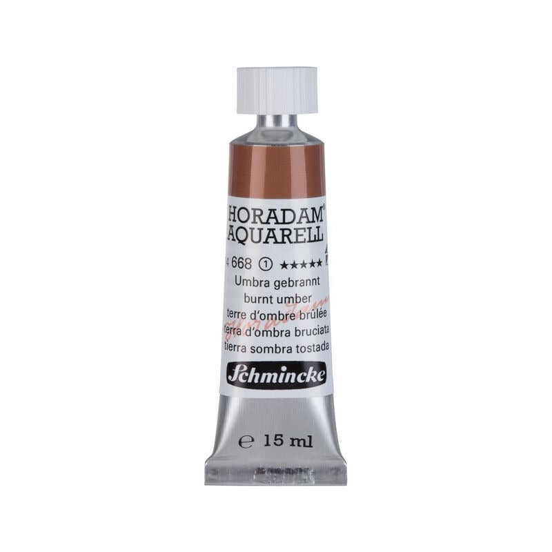 Schmincke Horadam colore ad acquerello in tubetto da 15 ml - Onetz – 668 Terra d'ombra bruciata