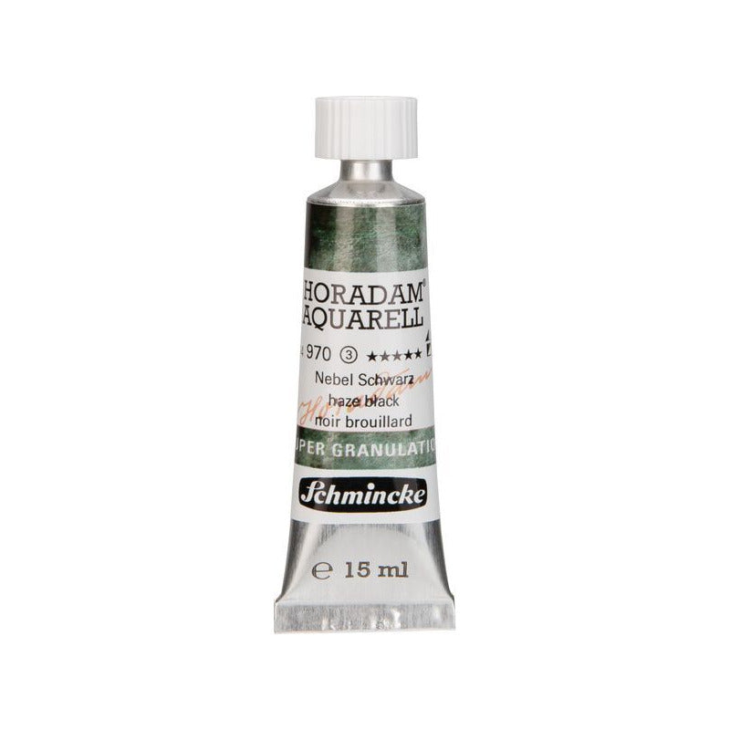 Schmincke Horadam colore ad acquerello in tubetto da 15 ml - Onetz – 970 Nero foschia