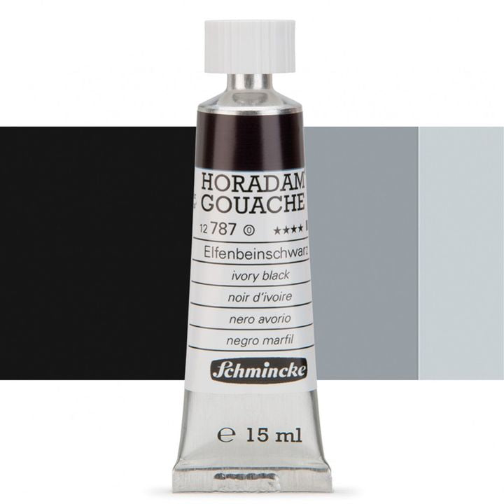 Vernici professionali Horadam Gouache – 787 Ivory Black