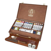 Schmincke MUSSINI cassetta in legno con colori a olio 15 x 35 ml e bianco 150 ml