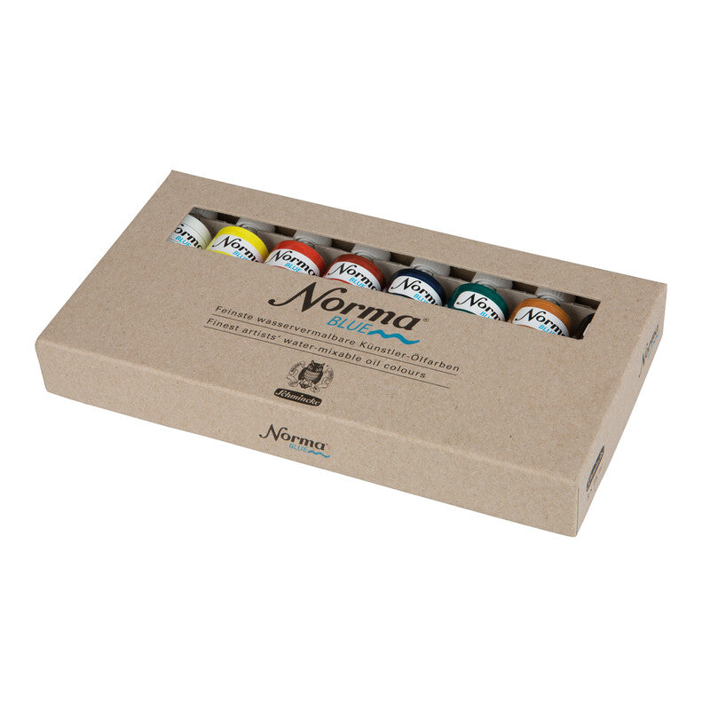 Schmincke NORMA Blue set in cartone, 8 x 35 ml