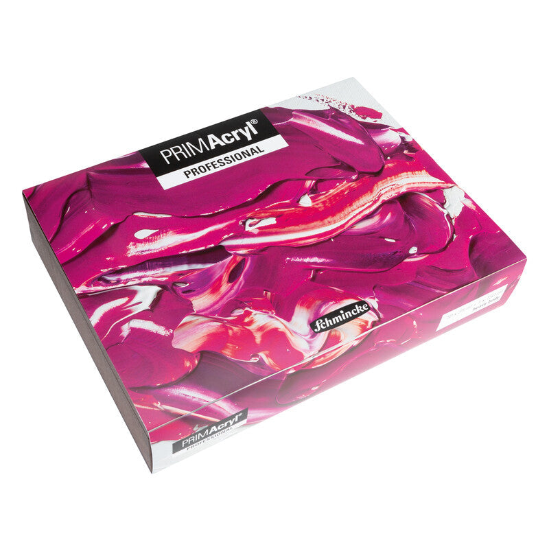 Schmincke PRIMAcryl cassetta in legno con colori acrilici 10 x 35 ml + bianco 150 ml e pennelli