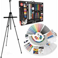 Set artistico di grandi dimensioni Daler-Rowney con cavalletto da 200 pezzi