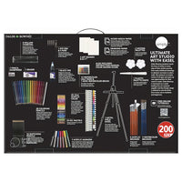 Set artistico di grandi dimensioni Daler-Rowney con cavalletto da 200 pezzi