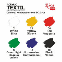Set colori acrilici per tessuti ROSA TALENT campioni di colore