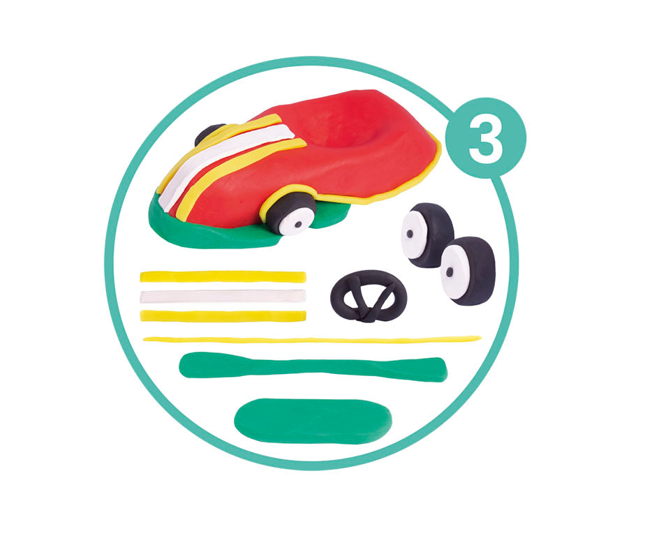Set creativo di modellazione JOVI Tech Crazy Cars Corsa 14 pz