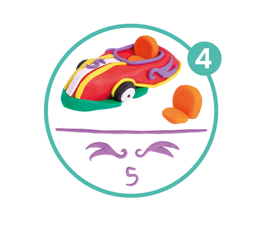 Set creativo di modellazione JOVI Tech Crazy Cars Corsa 14 pz