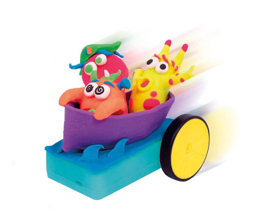 Set creativo di plastilina Jovi Tech Crazy Cars Mostri - 14 pz