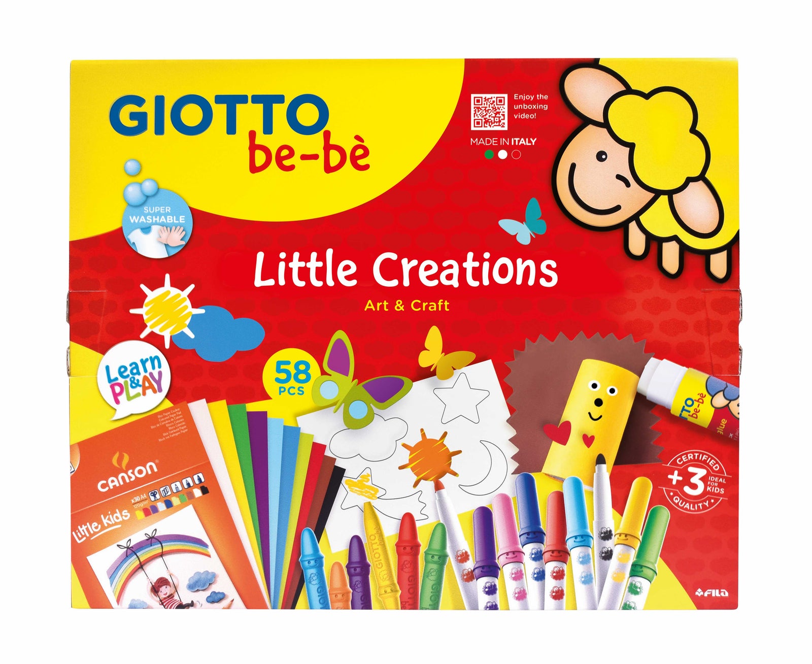 Set creativo per bambini GIOTTO be-bè Little Creations 58 pz