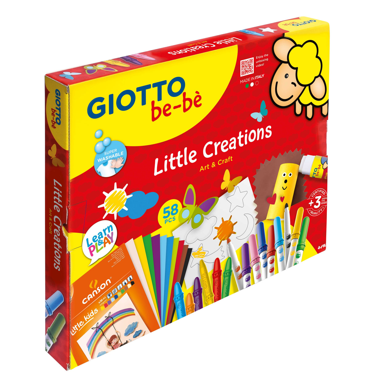 Set creativo per bambini GIOTTO be-bè Little Creations 58 pz