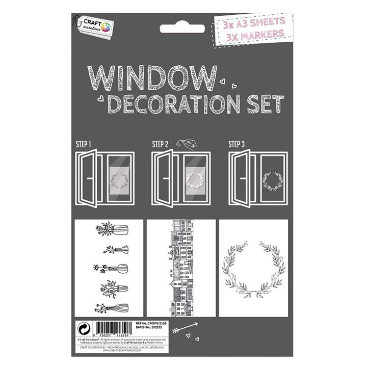 Set creativo per decorare le finestre 6 pz