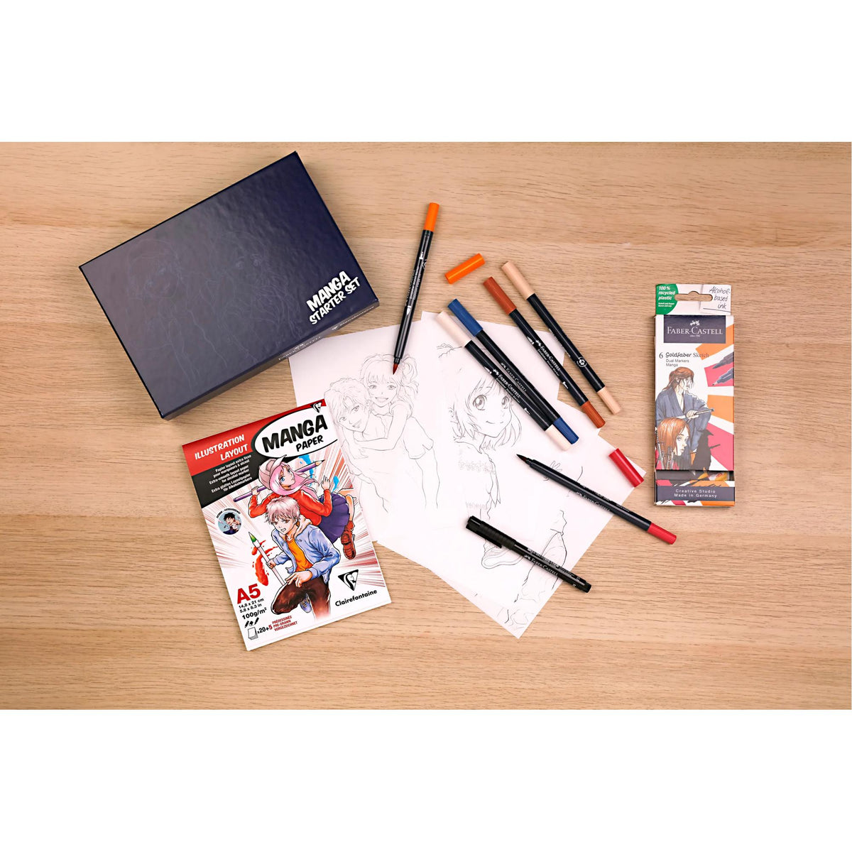 Set da disegno Manga CLAIREFONTAINE A5 - 25 fogli