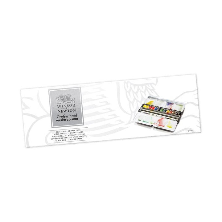 Set dei colori ad acquerello professionali Winsor & Newton Black Box